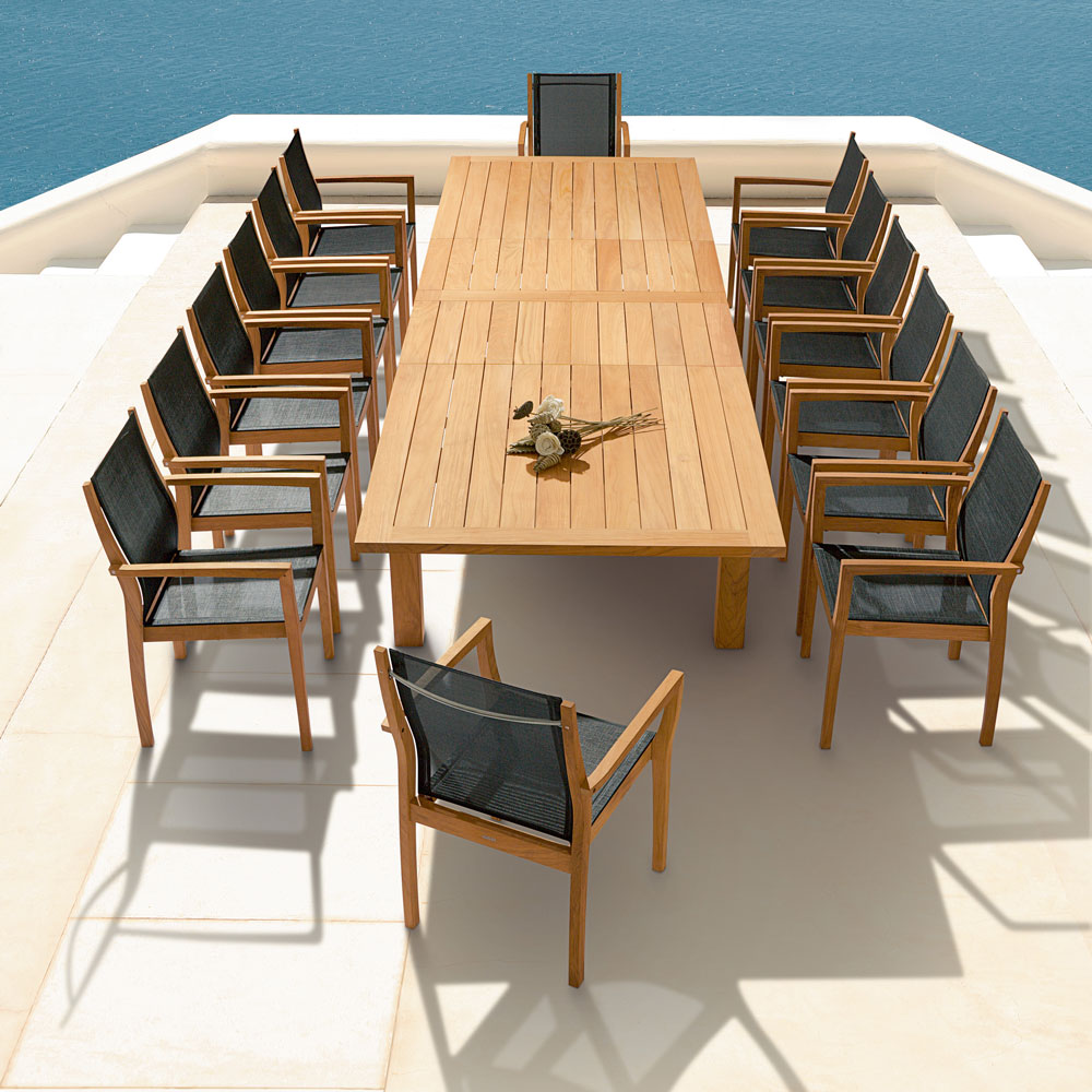 Large teak dining table hot sale